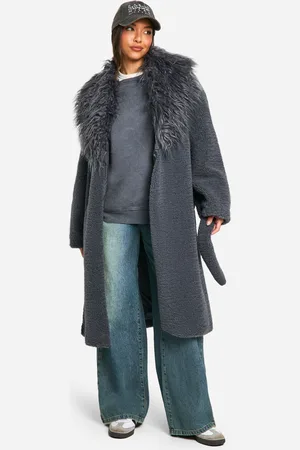 Boohoo Womens Faux Fur Maxi Coat - - Size 12 UK