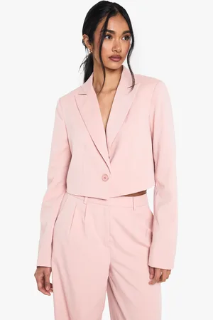 Boohoo Womens Tailored Woven Occasion Crop Blazer - - Size 10 UK