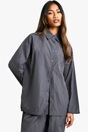 Boohoo Womens Casual Woven Oversized Shirt - - Size 8 UK
