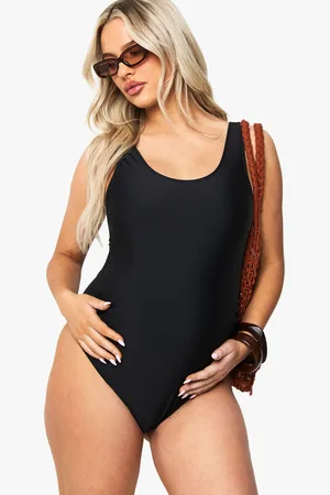 Boohoo Womens Maternity Ruched Bump Support Swimsuit - - Size 10 UK