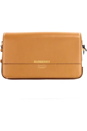 Burberry WoMens Grace Small Nutmeg Smooth Leather Flap Crossbody Clutch Handbag Purse - - One Size