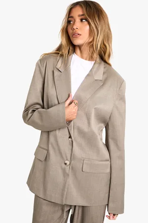 Boohoo Womens Tailored Oversized Woven Blazer - - Size 10 UK