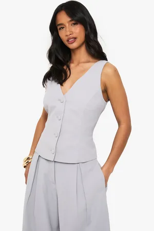 Boohoo Womens Petite Fitted Waistcoat - - Size 14 UK