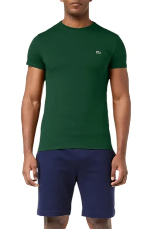 Lacoste TH6709 Mens T Shirts Short Sleeve Crew Neck Soft Pima Cotton Summer Tee - - Size Small