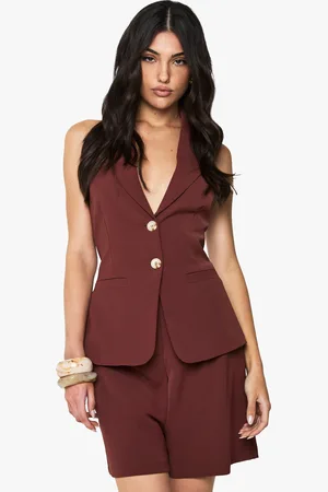 Boohoo Womens Tailored Halterneck Woven Waistcoat - - Size 14 UK