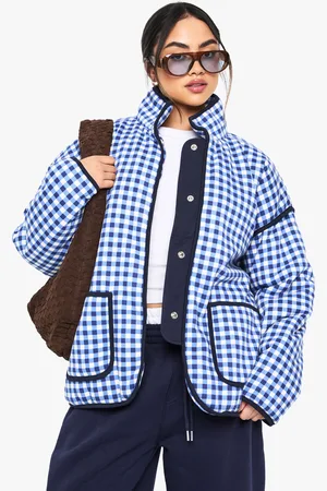 Boohoo Womens Printed Oversized Jacket - Cotton - Size 16 UK
