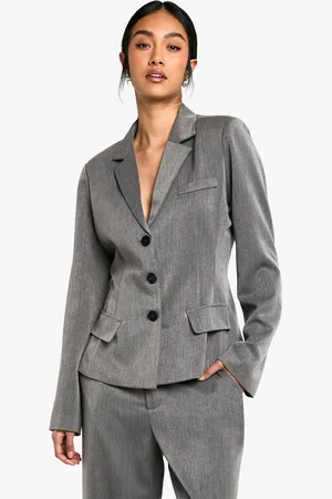 Boohoo Womens Cinched Waist Tailored Blazer - - Size 12 UK