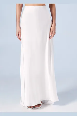 Oasis Womens Satin Bridal Skirt With Puddle - - Size 12 UK