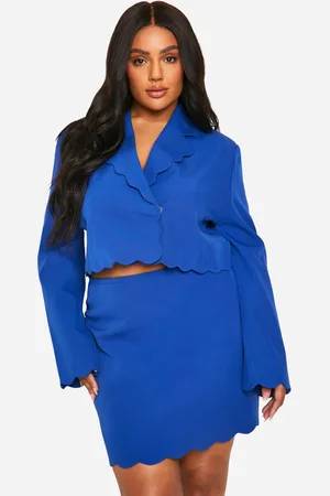 Boohoo Womens Plus Scallop Mini Skirt - - Size 28 UK