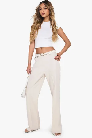 Boohoo Womens Fit and Flare Tailored Trousers - - Size 16 UK