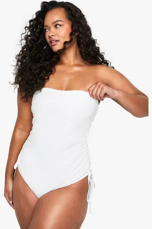 Boohoo Womens Plus Swimwear Essentials Ruched Tummy Control Swimsuit - - Size 20 UK