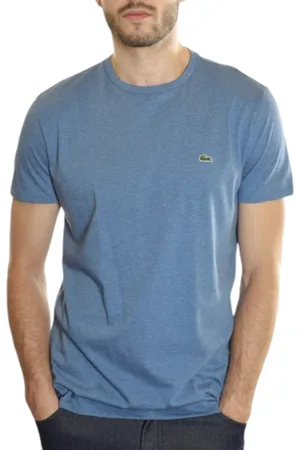 Lacoste TH6709 Mens T Shirts Short Sleeve Crew Neck Soft Pima Cotton Summer Tee - - Size Small