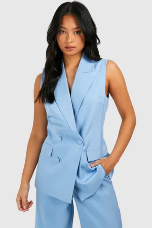 Boohoo Womens Petite Sleeveless Blazer - - Size 14 UK