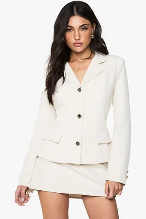 Boohoo Womens Button Detail Tailored Blazer - - Size 16 UK