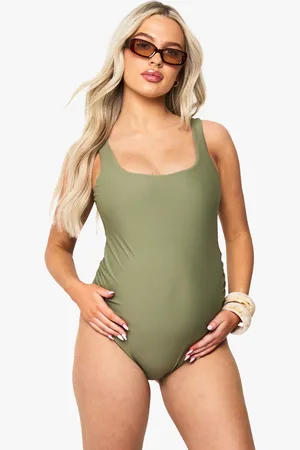 Boohoo Womens Maternity Square Neck Swimsuit - - Size 8 UK
