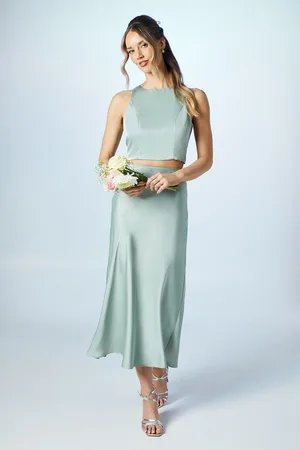 Oasis Womens Satin Bridesmaids Co-Ord Skirt - - Size 12 UK
