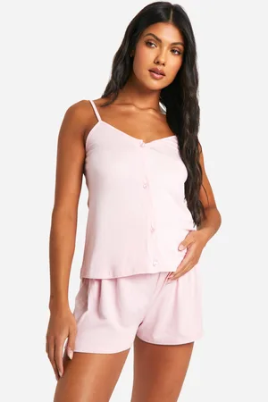 Boohoo Womens Maternity Button Down Cami And Short Pyjama Set - - Size 16 UK