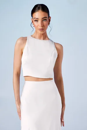 Oasis Womens Satin Racer Bridal Top - - Size 14 UK