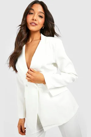 Boohoo Womens Plunge Tailored Fitted Blazer - - Size 10 UK