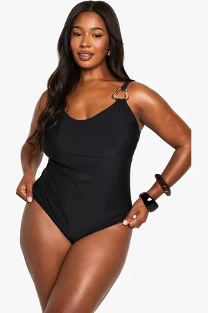 Boohoo Womens PLUS ABSTRACT TRIM SWIMSUIT - Polyamide - Size 26 UK