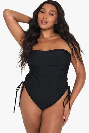 Boohoo Womens Plus Swimwear Essentials Ruched Tummy Control Swimsuit - Polyamide - Size 20 UK