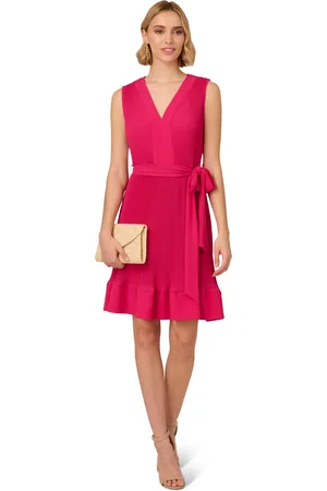 Adrianna Papell Womens Pleated Short Dress in - Size 14 UK