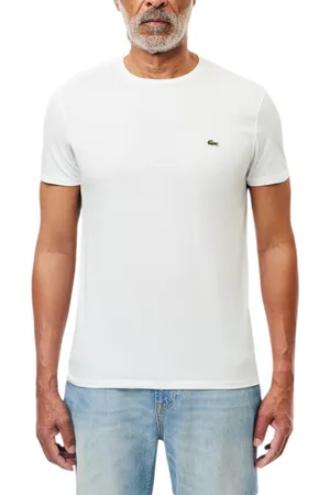 Lacoste TH6709 Mens T Shirts Short Sleeve Crew Neck Soft Pima Cotton Summer Tee - - Size Small