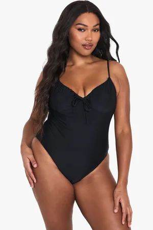 Boohoo Womens Plus Swimwear Essentials Underwired Swimsuit - Polyamide - Size 26 UK