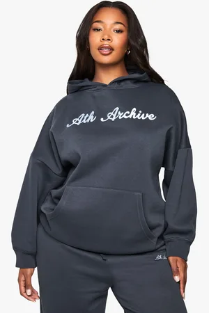 Boohoo Womens Plus Ath Archive Oversized Hoodie - - Size 26 UK