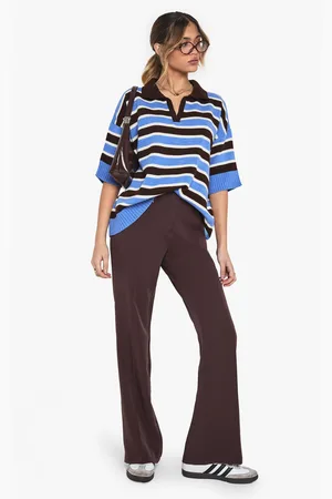 Boohoo Womens Fit & Flare Tailored Trousers - - Size 12 UK