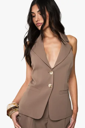 Boohoo Womens Tailored Halterneck Woven Waistcoat - - Size 8 UK