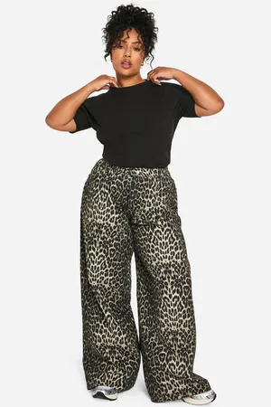 Boohoo Womens PLUS EXTREME WIDE LEG JEAN Cotton - Size 16 UK