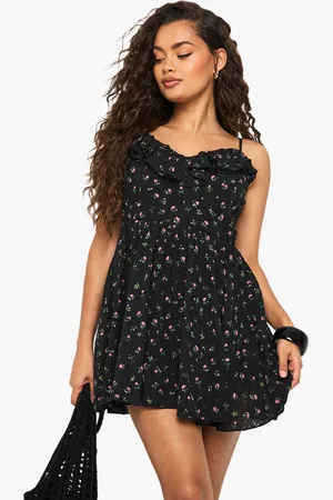 Boohoo Womens Ditsy Floral Skater Dress - - Size 8 UK