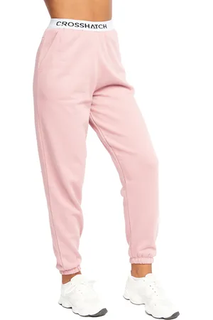 Crosshatch Womens/Ladies Jacklight Jogging Bottoms (Dusty Pink) - Cotton - Size X-Large