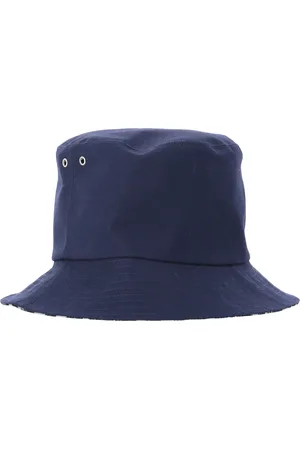 Dior Pre-owned Womens Oblique Teddy- D Reversible Bucket Hat in Navy Blue Cotton - One Size