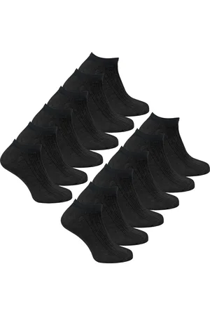 Sock Snob 12 Pack Mens 100% Cotton Trainer Socks - - Size UK 12-14