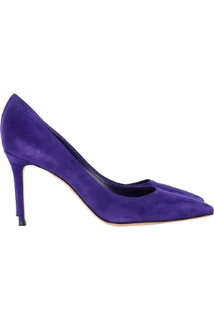 Gianvito Rossi Pre-owned Womens Pointed Toe Pumps in Indigo Suede - - Size 41.5 EU/IT