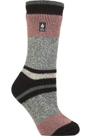 Heat Holders Womens Ladies Soft Warm Winter Stripe Patterned Thermal Socks - - Size UK 4-8
