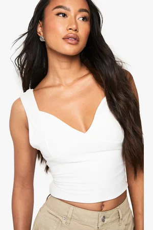 Boohoo Womens Super Soft Sleeveless Plunge Front Top - - Size 8 UK