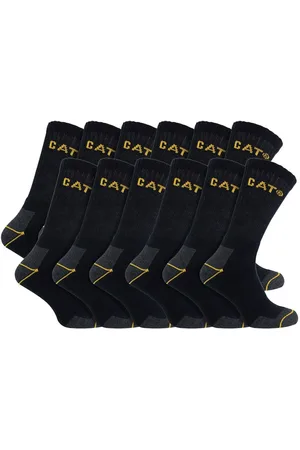 Caterpillar Mens 12 Pack Unisex Heavy Duty Work Socks for Steel Toe Boots - - Size UK 12-14