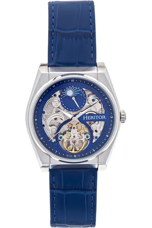 heritor automatic Mens Daxton Semi Skeleton Watch - Stainless Steel - One Size