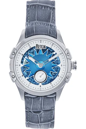 Reign Mens Solstice Automatic Semi-Skeleton Watch - Stainless Steel - One Size