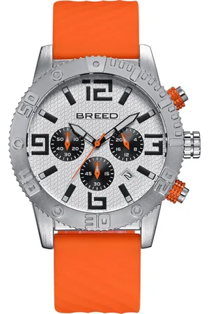 Breed Mens Double Agent Chronograph Watch with Date - Stainless Steel - One Size
