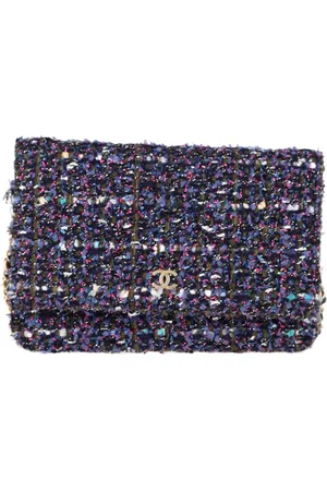 CHANEL Pre-owned Womens 2018 Tweed Charms Wallet On Chain in Multicolor Wool - - One Size