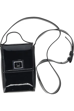 Acne Studios Pre-owned Womens Akki Face Flap Crossbody Bag in Patent Leather - One Size