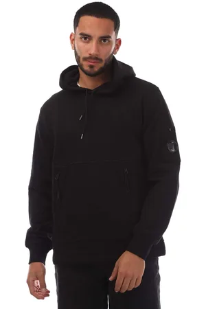 C.P. Company Mens Diagonal Raised Fleece Hoodie in Cotton - Size Small
