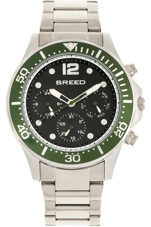 Breed Mens Pegasus Bracelet Watch w/Day/Date - Stainless Steel - One Size
