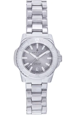 Nautis Mens Cortez Automatic Bracelet Watch w/Date - Stainless Steel - One Size