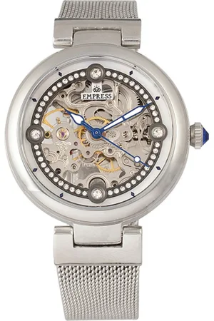 Empress Womens Adelaide Automatic Skeleton Mesh-Bracelet Watch - Stainless Steel - One Size