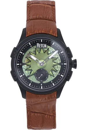 Reign Mens Solstice Automatic Semi-Skeleton Watch - Stainless Steel - One Size